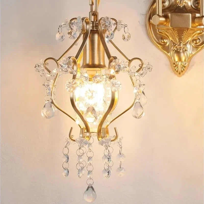 applique murale en cristal rétro nordique pour décoration intérieure - vue 6 sur 7