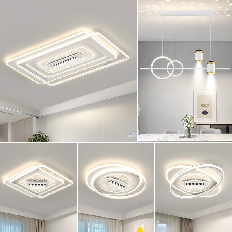 plafonnier led nordique pour intérieur et ambiance chaleureuse - vue 3 sur 14