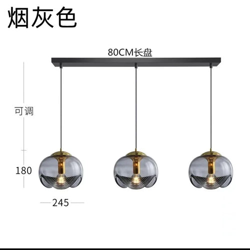 suspension ronde en verre pour restaurant bar et cuisine - vue 13 sur 15