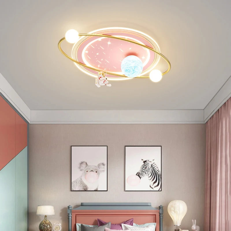 plafonnier enfant design astronaute lampe led créative moderne - vue 6 sur 9