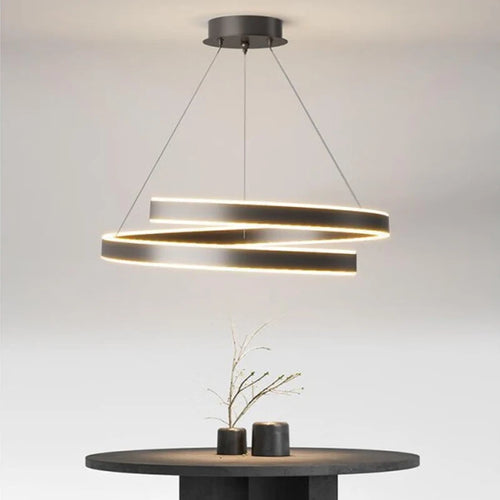 Lustre Simple Noir/Blanc adapté au Salon Salle à Manger Cuisine Rond éclairage décoration intérieure