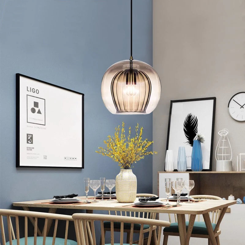suspension design nordique en verre décorative moderne