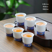 Service the kung fu porcelaine jade 6 tasses