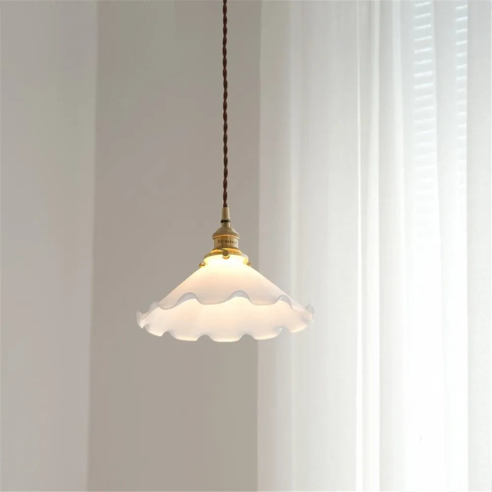 suspension en laiton et verre idéale pour loft - vue 3 sur 6
