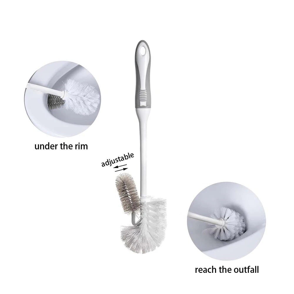 Toilet Brush Set with Under Rim Brush and Storage Caddy for Bathroom Cleaning, 2 Pack - vue 2 sur 6