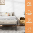 Metal Queen Bed Frame- Full Size Bedstead, King Platform with Storage, Air Mattress Twin for Bedroom Sturdy Steel Slat Support