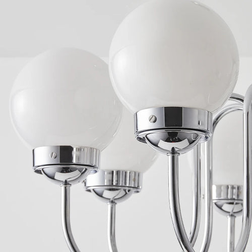 Minimalist glass and iron pendant light for medieval-inspired interiors - vue 6 sur 9