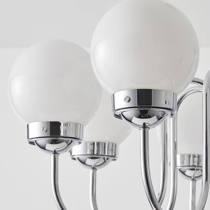suspension minimaliste en verre et fer pour espaces modernes - vue 5 sur 9