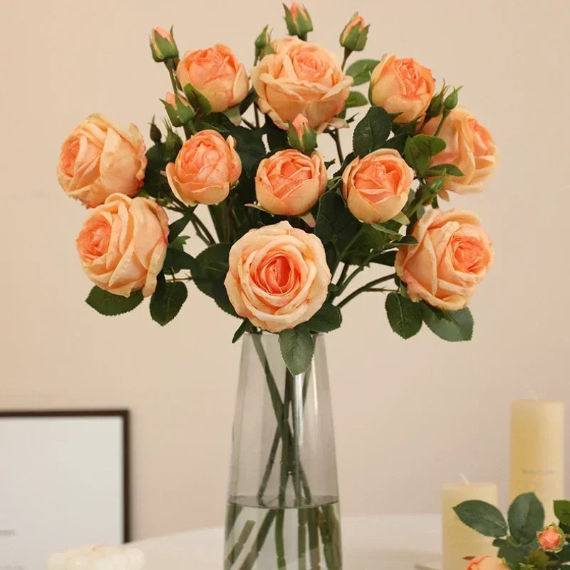 roses artificielles en soie pour décoration intérieure et extérieure - vue 7 sur 10