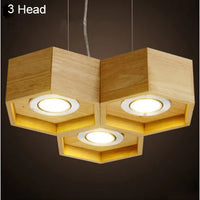 Plafonnier Led en forme de ruche en bois massif