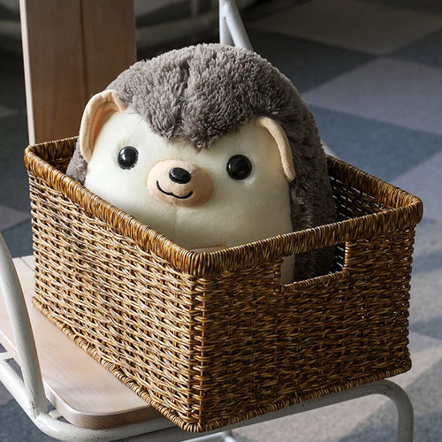 Strong Rectangle Woven Storage Basket with Handles, Waterproof Plastic Baskets for Home Toy Storage, Nest - vue 3 sur 15