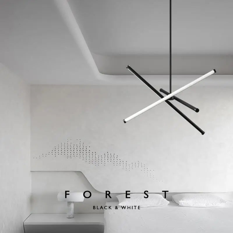 Modern minimalist geometric nordic chandelier with elegant creative design - vue 4 sur 8
