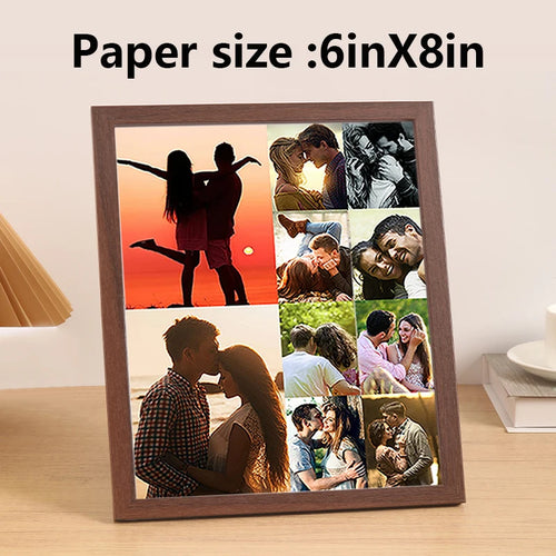 Personalized wooden photo frames, custom photo frame ornaments, simple holiday gifts indoors, commemorate precious memories - vue 13 sur 12