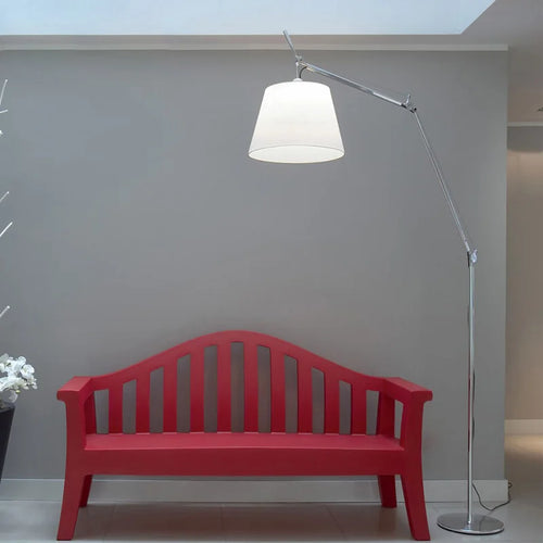 Nordic design swivel arm metal floor lamp for indoor use - vue 3 sur 8
