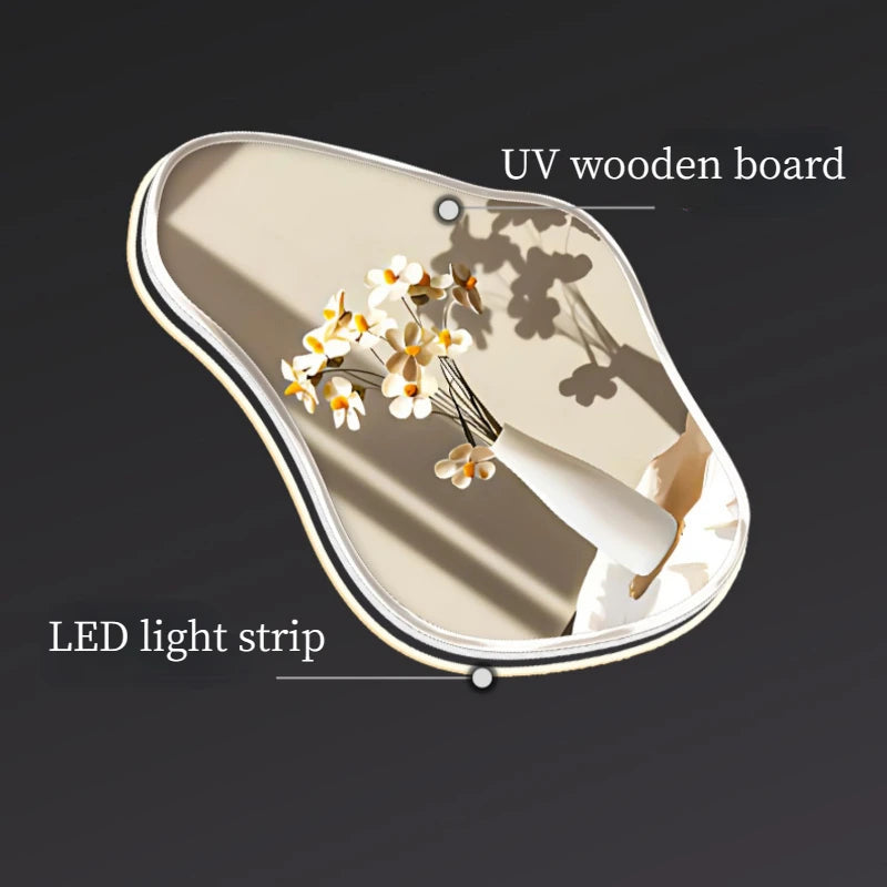 Minimalist LED wall light with remote control, Nordic decorative design - vue 5 sur 10