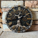 Tree of Life Silent Wall Clock, DIY Assembly Kit, High-Definition 2D Print, Metal Art Decor for Home, Bedroom, Thanksgiving Day