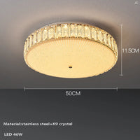 plafonnier led de luxe en cristal design moderne haute qualité 	 lampara