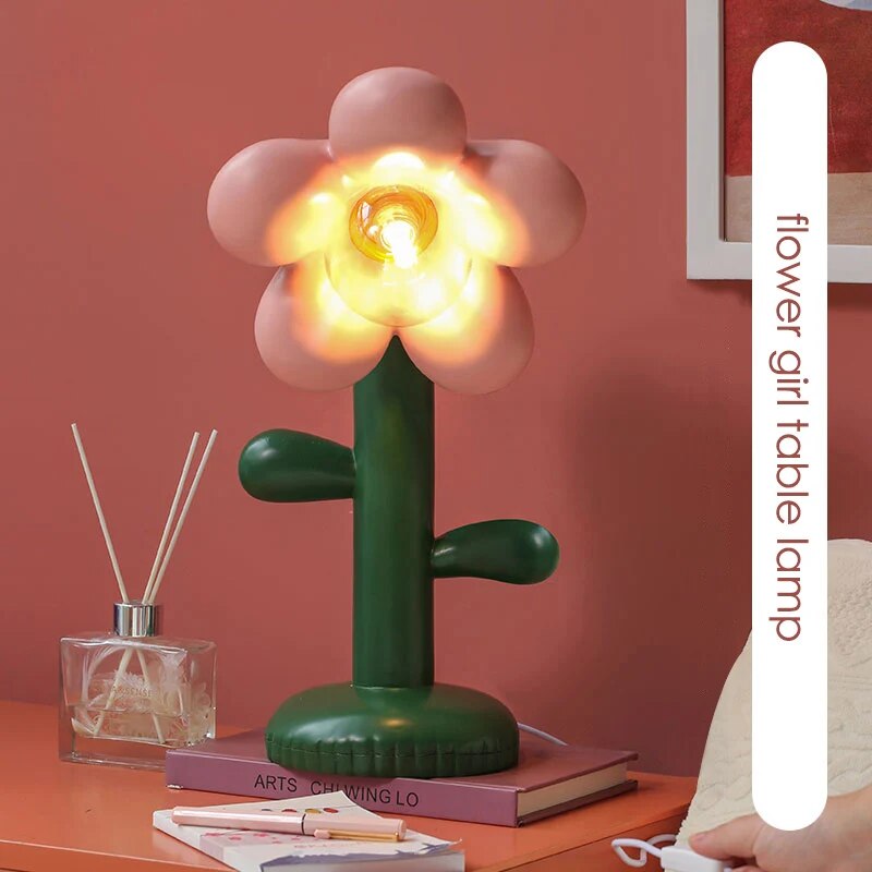 Lampe de table à fleurs créative - vue 5 sur 7