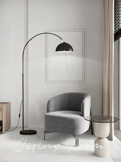 Modern nordic marble floor lamp with luxury decor - vue 5 sur 8