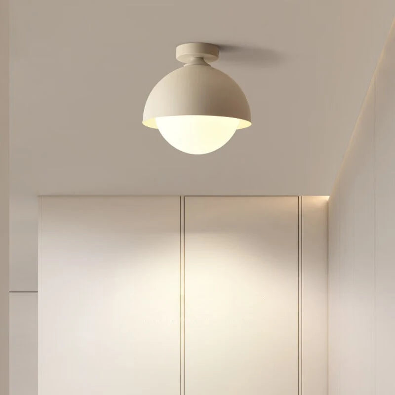 Plafonnier led nordique rond pour allée et balcon - vue 4 sur 10