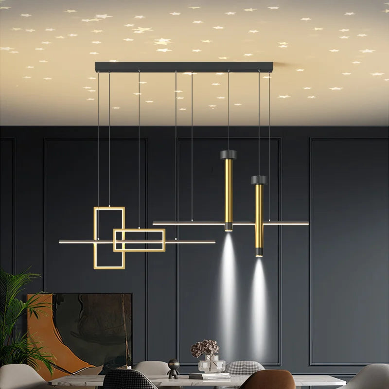 lustre moderne luxe en verre étoilé pour intérieur - vue 5 sur 12