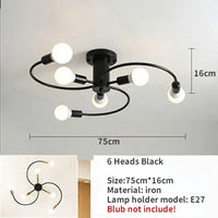 Minimalist Nordic ceiling light ideal for living room, restaurant or children's room