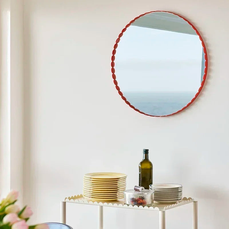 miroirs décoratifs rétro nordiques ronds personnalisés pour décoration intérieure - vue 5 sur 8