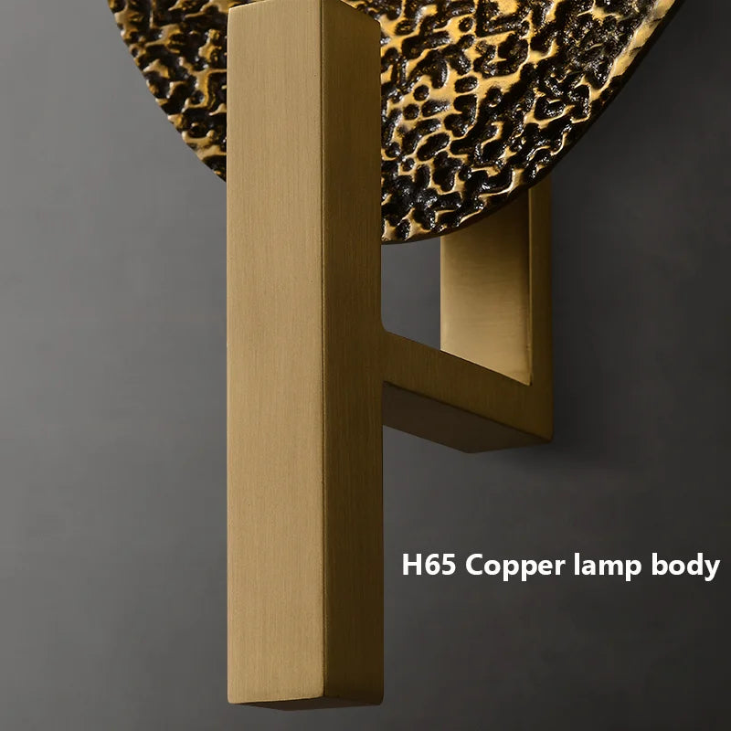 applique murale créative en cuivre style chandelier moderne avec led