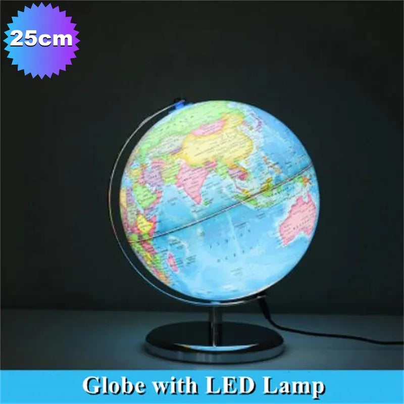 lampe de bureau globe terrestre imprimé en hd 360 degrés artisanat éducatif - vue 8 sur 8