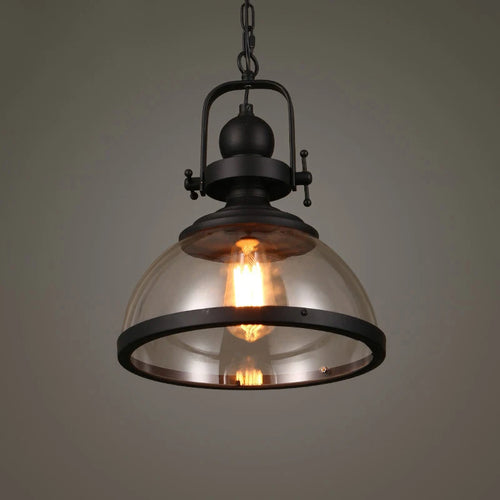 Suspension LED rétro en fer