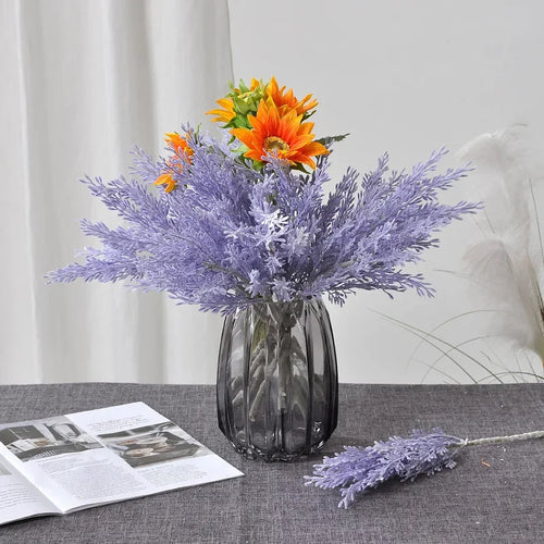 Realistic artificial cypress plant plastic floral decoration - vue 5 sur 12