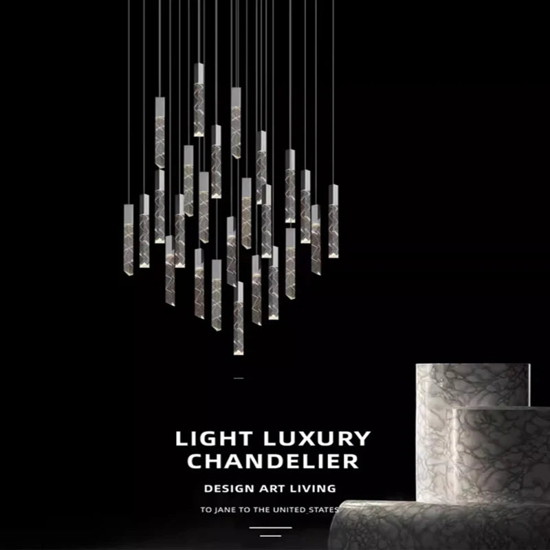 lustre en cristal de luxe à led pour un éclairage élégant
