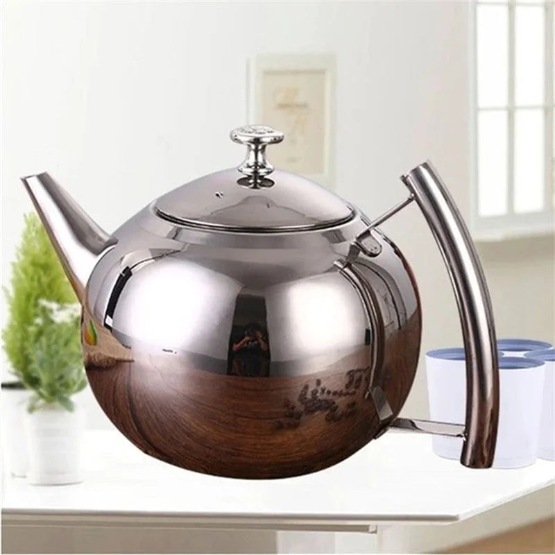 théière inox épaisse avec filtre infuseur grande capacité - vue 6 sur 7