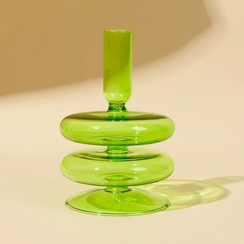 bougeoir en verre européen pour décoration et mariage - vue 14 sur 30