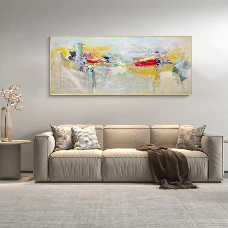 Tableau peinture abstraite personnalisée décorative peinte à la main sur toile - vue 4 sur 7