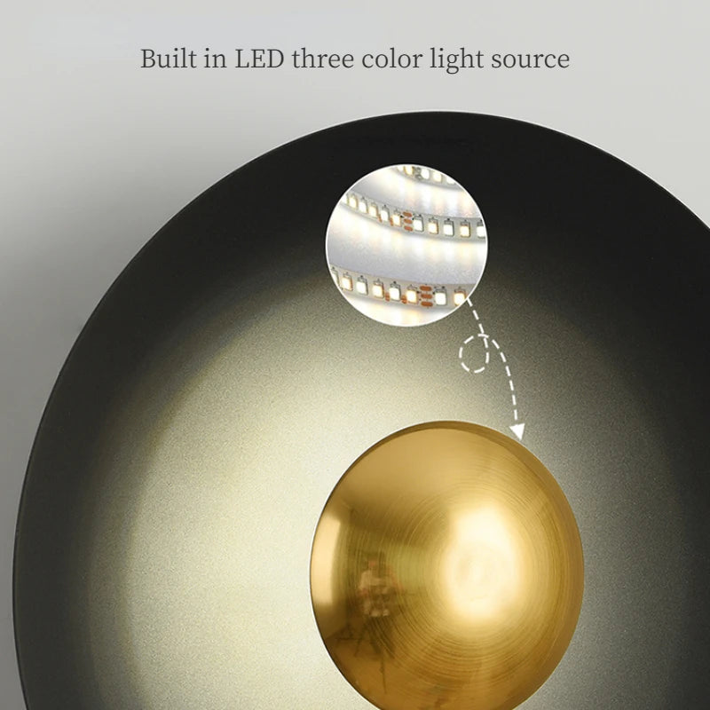 applique murale led en fer au design minimaliste moderne
