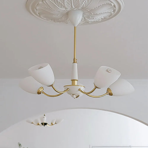 lustre moderne design nordique vintage en verre à LED - vue 6 sur 11