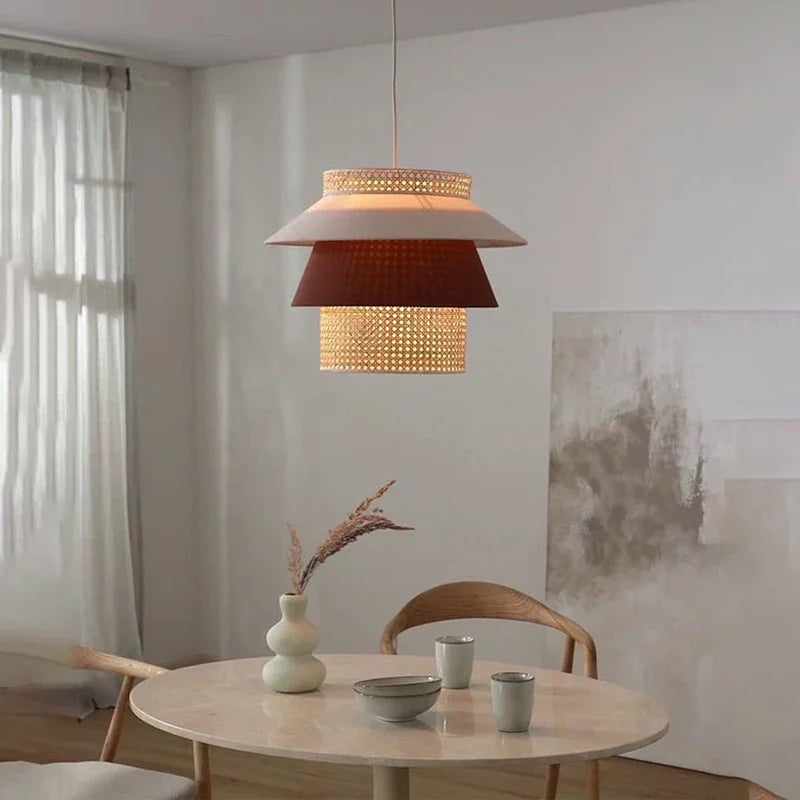 suspension nordique rétro en corde de chanvre artisanale pour décoration intérieure - vue 4 sur 9
