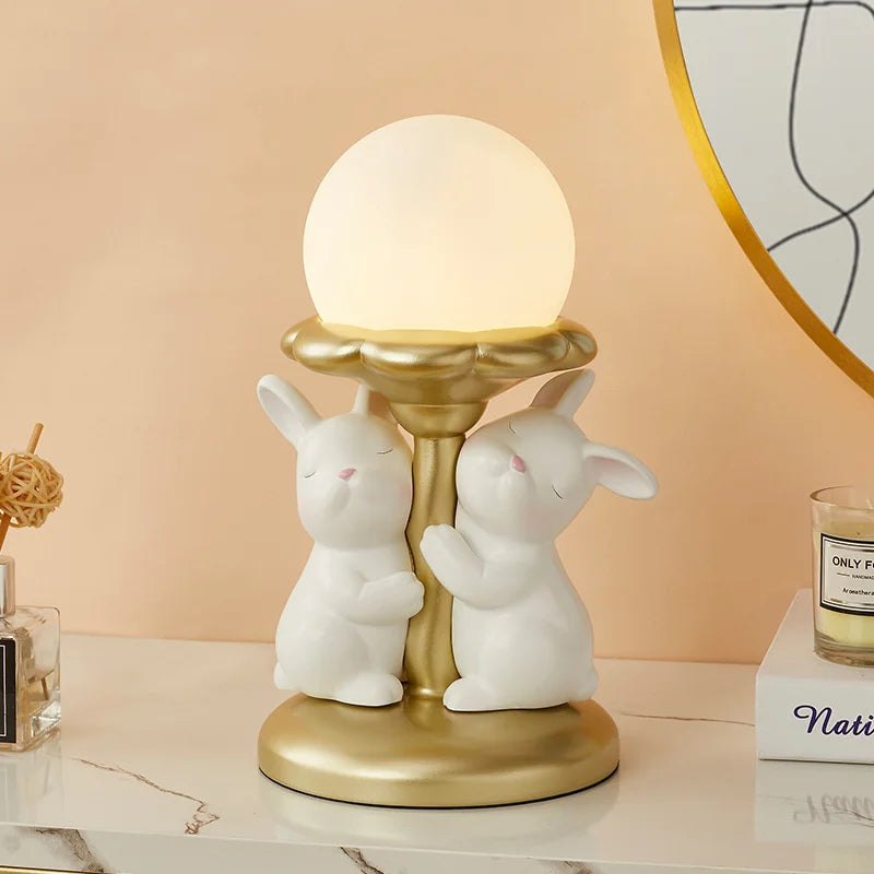 lampe de bureau kawaii lapin mignon décorative pour filles et mariages - vue 5 sur 6