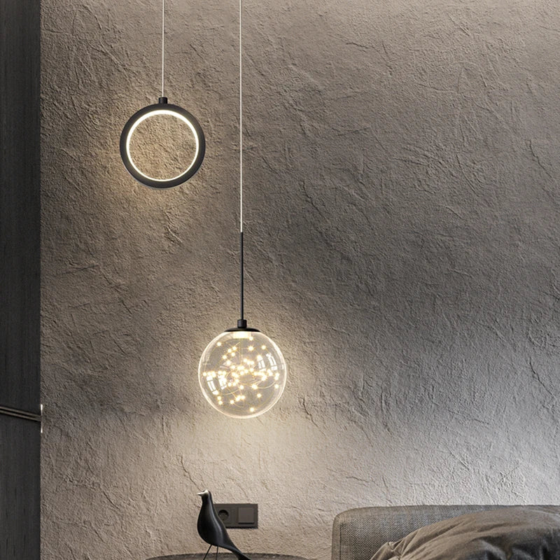 Modern nordic luxury minimalist star LED chandelier - vue 3 sur 10