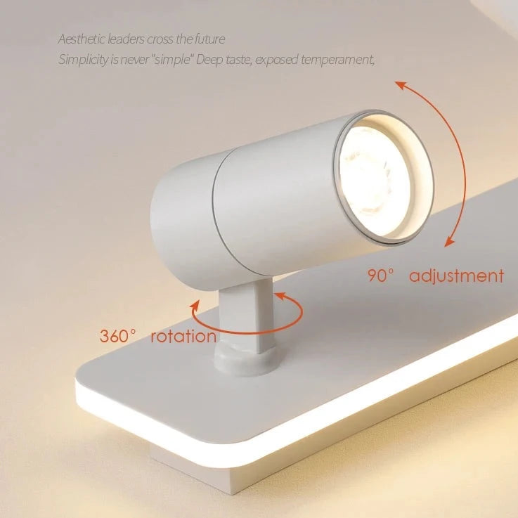 Plafonnier LED noir moderne projecteur - vue 7 sur 19