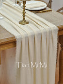Chemin de table gaze coton rétro mariage fête
