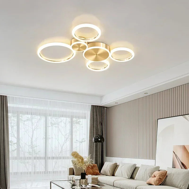 lustre moderne en aluminium avec leds pour intérieur - vue 7 sur 12