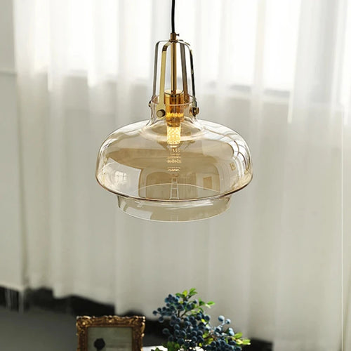 lustre en verre vintage design moderne pour décoration intérieure