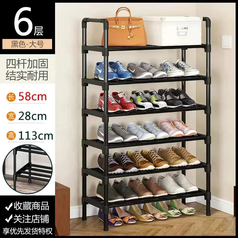 étagère à chaussures en métal design peu encombrante pour rangement pratique - vue 11 sur 11