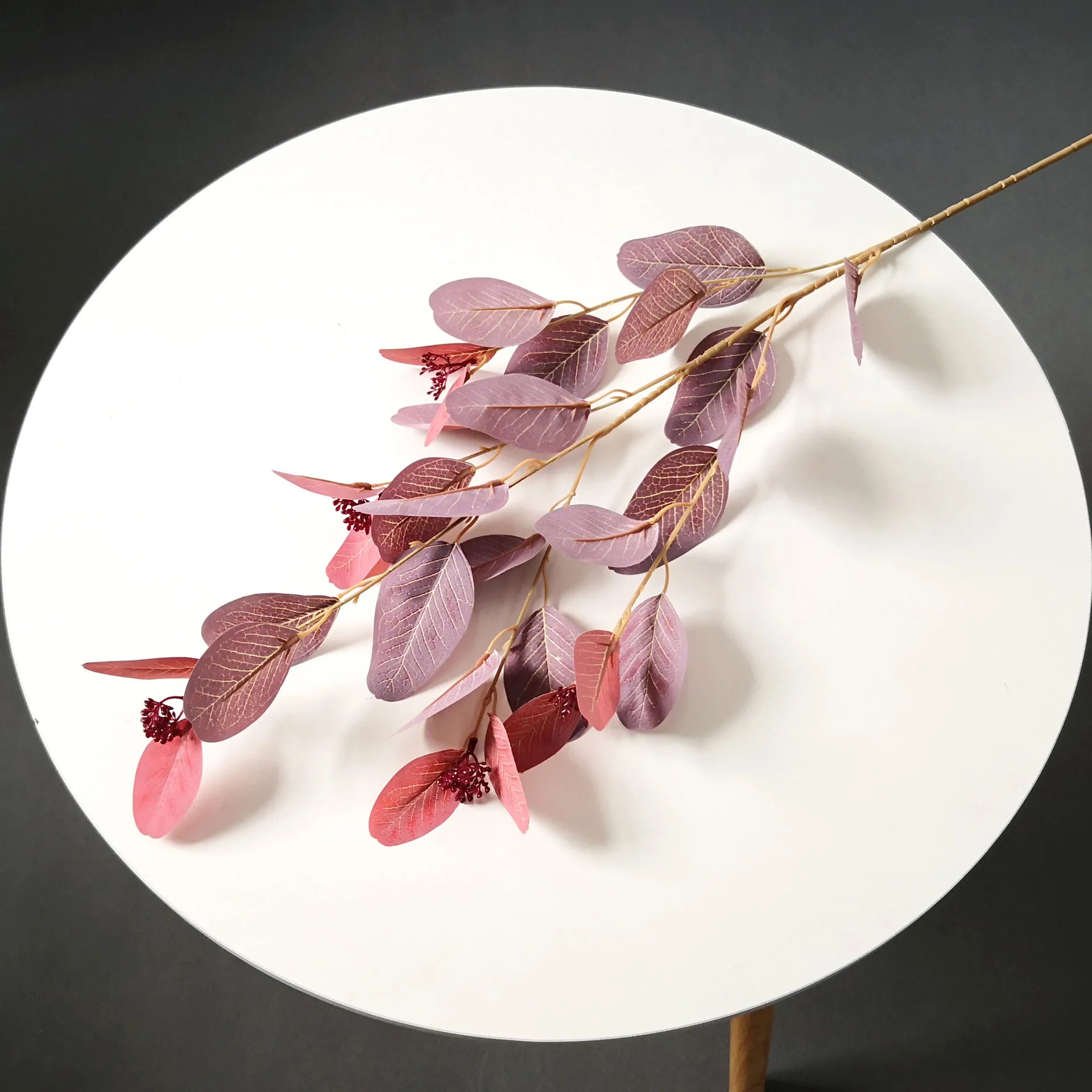 branches de feuilles d'eucalyptus en soie artificielle pour décoration florale - vue 8 sur 17