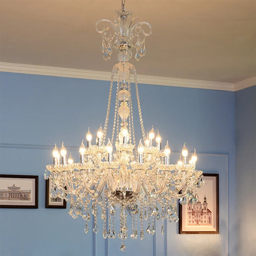 lustre en cristal de luxe pour hôtels et projets d'éclairage - vue 8 sur 7