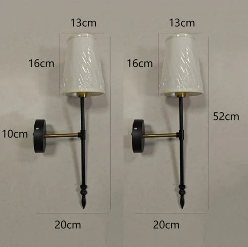 Minimalist nordic linen wall light for modern decor - vue 9 sur 11