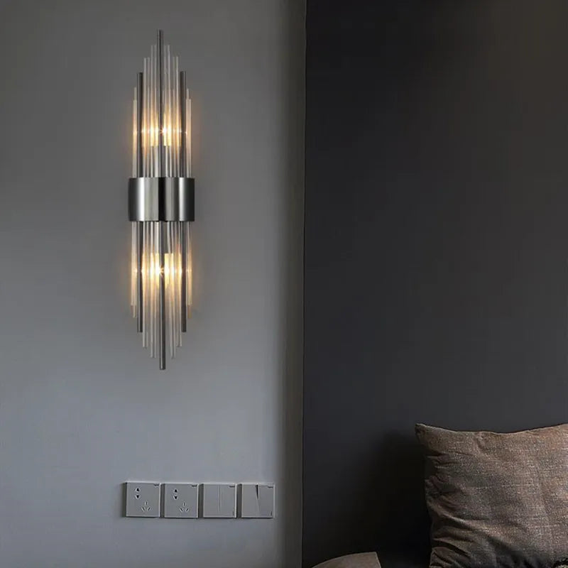 applique murale led en cristal luxe design nordique pour intérieur élégant - vue 4 sur 9
