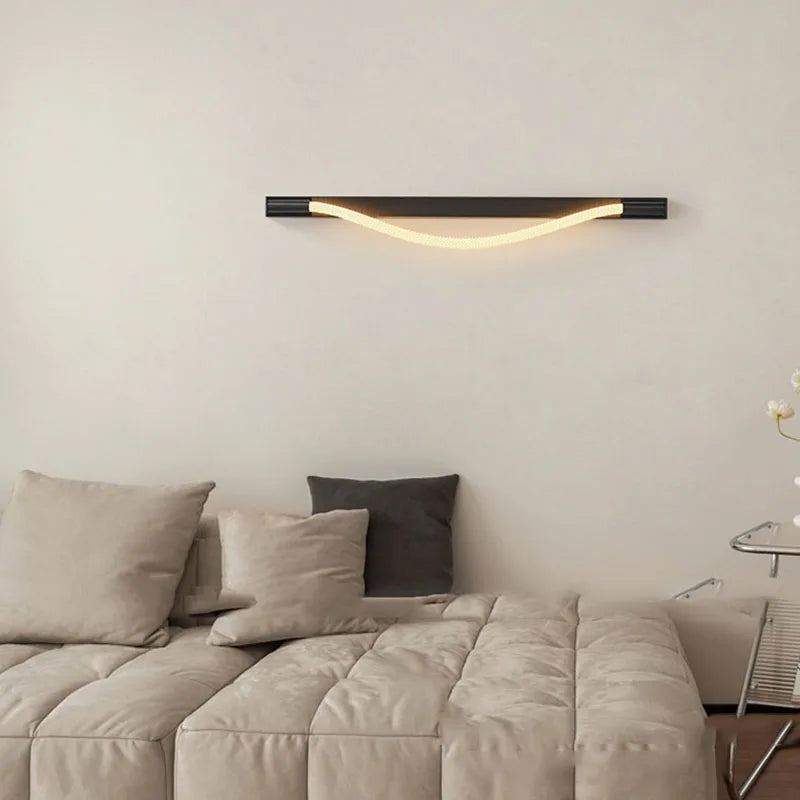 applique murale led tube acrylique 	 style acier inoxydable - vue 5 sur 9